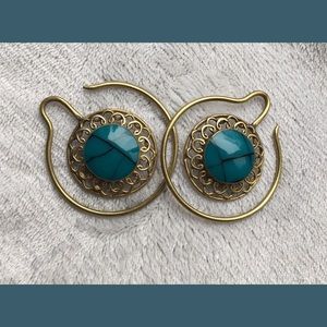 🦋Brass hoops earrings🦄